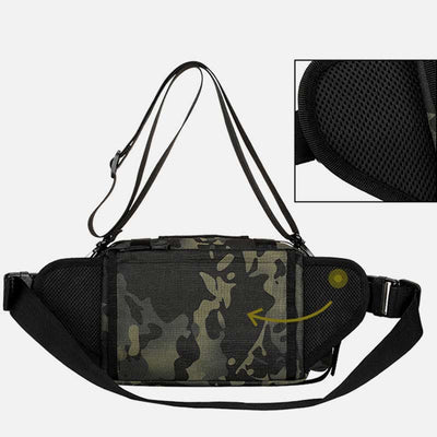 Large Camo Tactical Bag For Sports Nylon Crossbody Bag Waist Bag