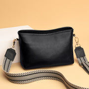 Crossbody Bag For Women Solid Color Lychee Pattern Leather Bag