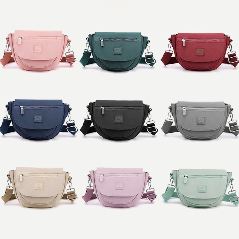 Waterproof Nylon Saddle Bag Small Crossover Shoulder Sling Purse