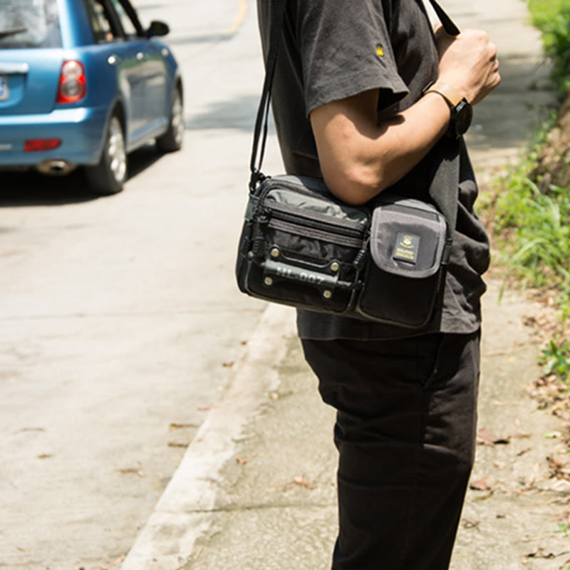 Messenger Bag For Men Multi Pocket Lightweight Oxford Crossbody Bag