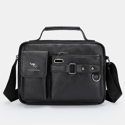 Classic Messenger Bag For Men Business Leather Crossbody Satchel Purse