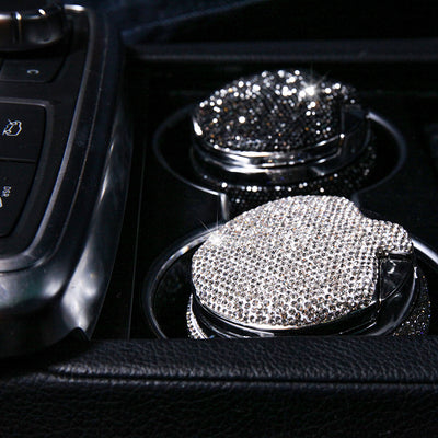 Portable Sparkle Cigarette Box Diamond Encrusted Metal Case For Women