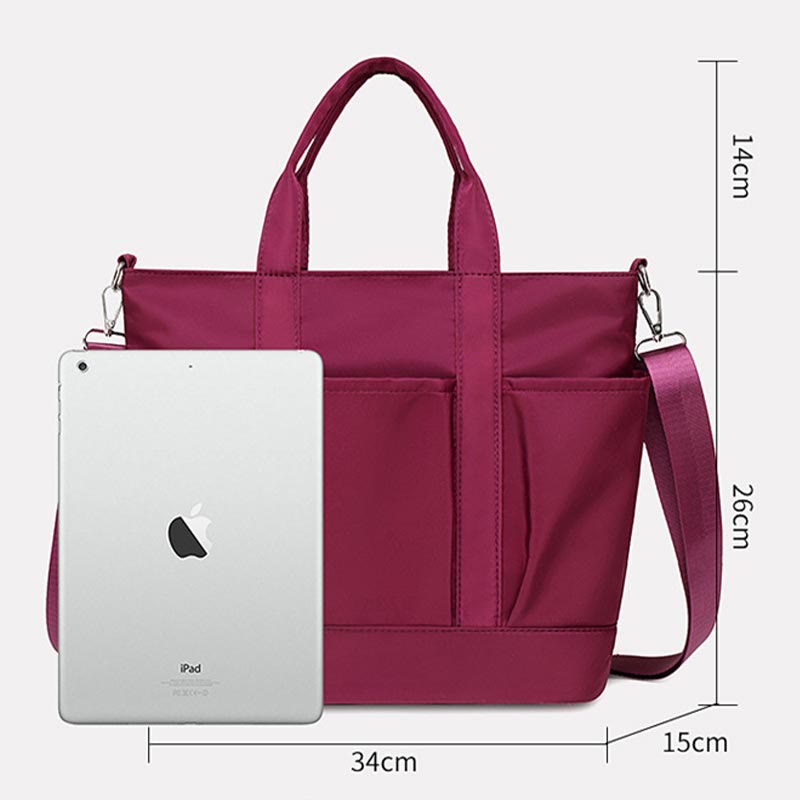 Tote Bag for Women Minimalist Waterproof Oxford Purple Crossbody Bag