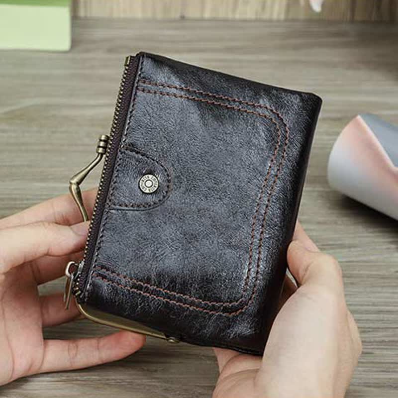 Women RFID Blocking Wallet Large Capacity Multi-Slot Leather Card Holder