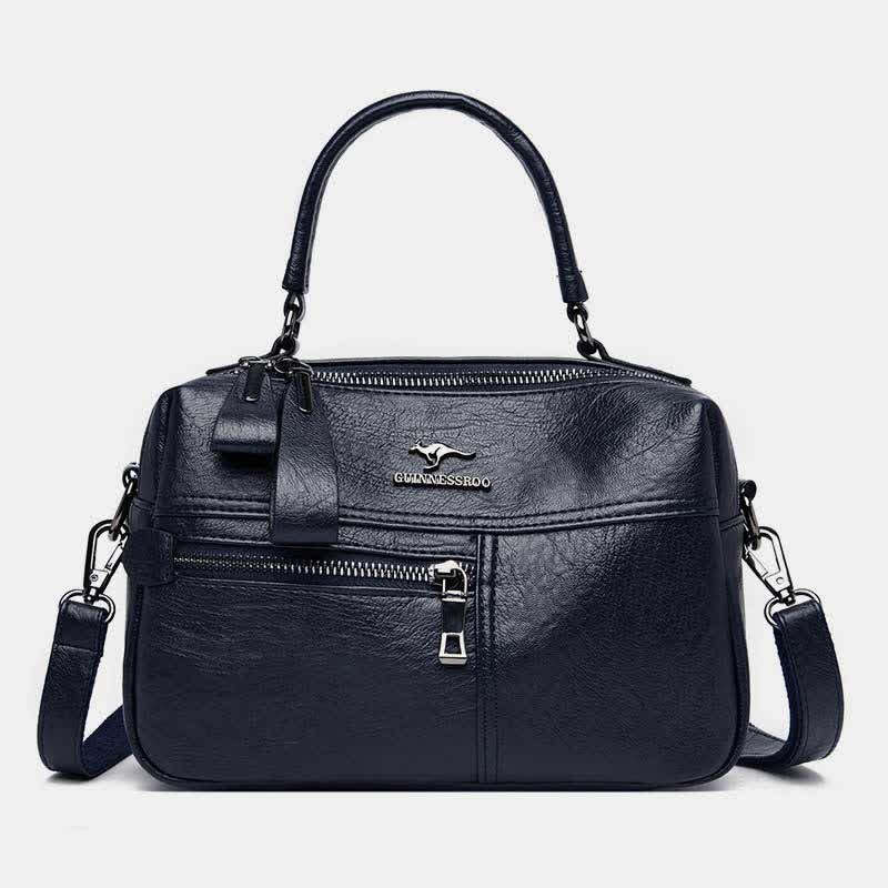 Crossbody Satchel for Women Double Compartment Handbag Purse with Top-Handle