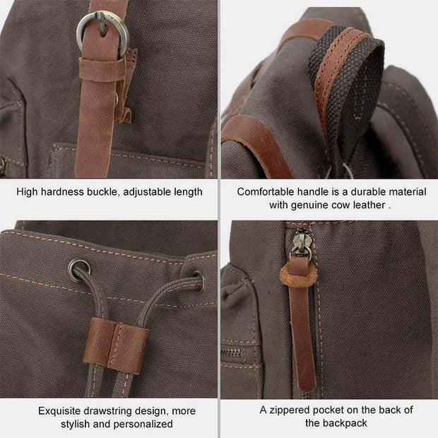 High Capacity Canvas Vintage Backpack – Esensbuy
