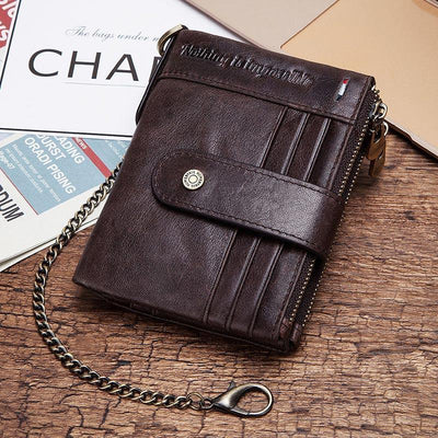 RFID Large Capacity Anti-theft Wallet With Chain