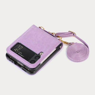 Phone Case For Z Flip Series Folded Protective Crossbody Case