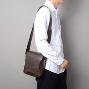 Messenger Bag for Men Work Business Vintage Magnetic Buckle Crossbody Bag