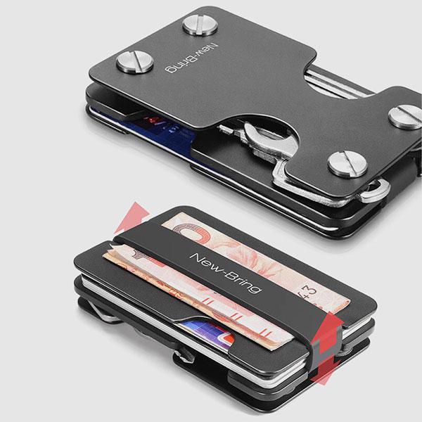 EDC RFID Aluminum Multifunction Keychain Card Holder Wallet