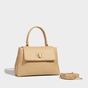 Top-Handle Bag For Women Plain Color Vintage Soft Leather Crossbody Bag