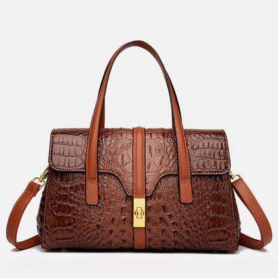 Handbags For Women Crocodile Pattern Leather Crossbody Carry Tote