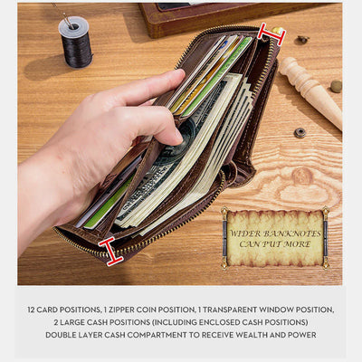 RFID Leather Multifunctional Wallet