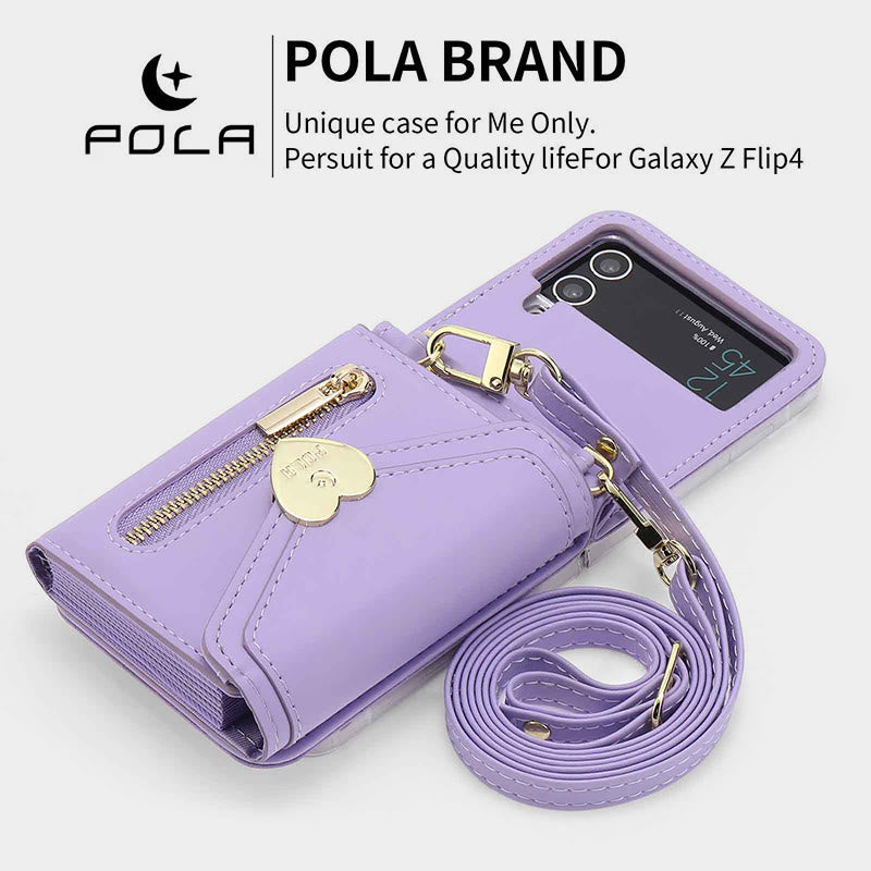 Phone Case For Samsung Card Zipper Protective Cover Purse