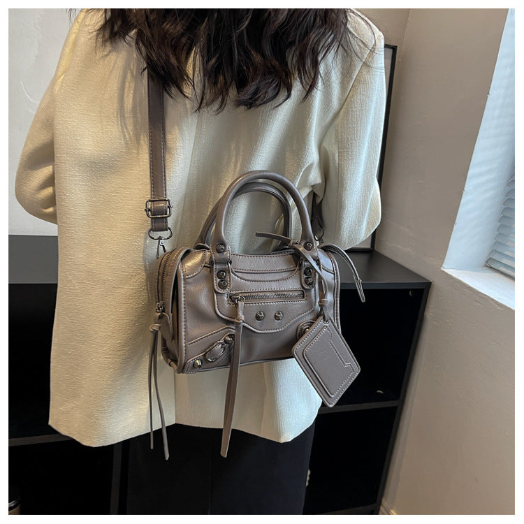 Rivet Tassel Handbag For Women With Card Holder Crossbody Bag