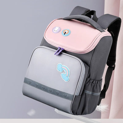 Backpack For Kids Cute Cartoon Printing Breathable Lightweight Schoolbag