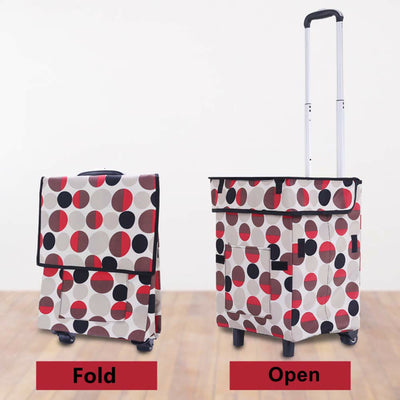 Foldable Shopping Cart For Short Travel Portable Pull Rod Bag