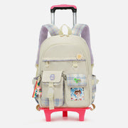 School Backpack For Kids Cute Pattern Rolling School Bag