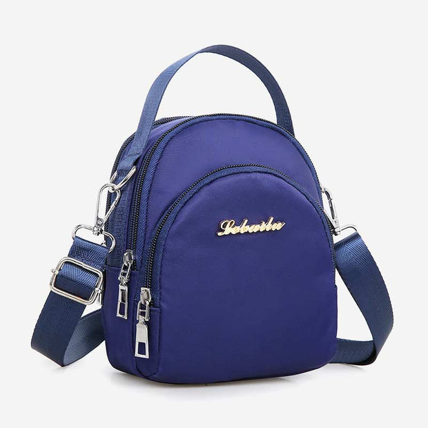 Multi-compartment Women Nylon Purse Crossbody Bag Waterproof Lightweight Handbag
