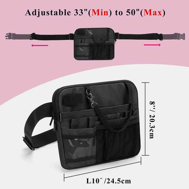 Multi-Slot Medical Gear Pocket Belt Bag Adjustable Nurse Nursing Waist Bag