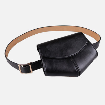 Snakeskin Grain Waist Bag For Women Vegan Leather Belt Bag