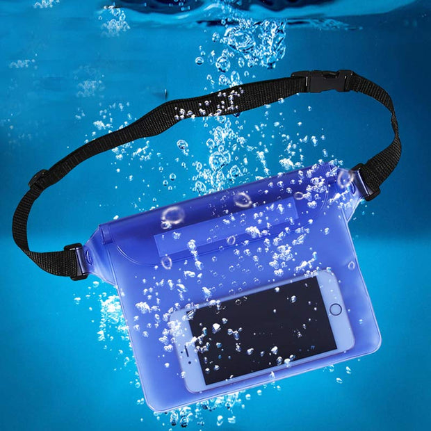 Waterproof Pouch with Waist Strap Protect Phone and Valuables Dry Bag