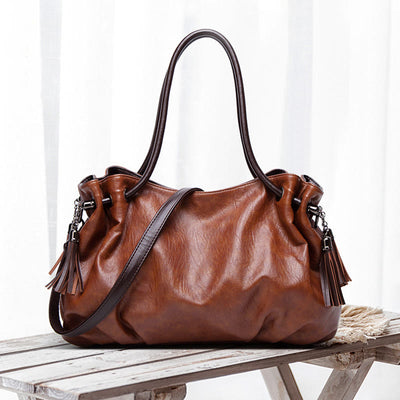 Classic Shoulder Bag For Women Commuter Large Crossbody Leather Bag