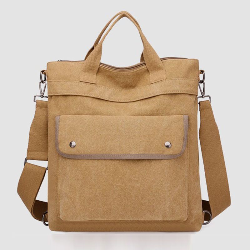 Multifunctional Large Capacity Canvas Handbag Backpack for Women Men Crossbody Shoulder Bag