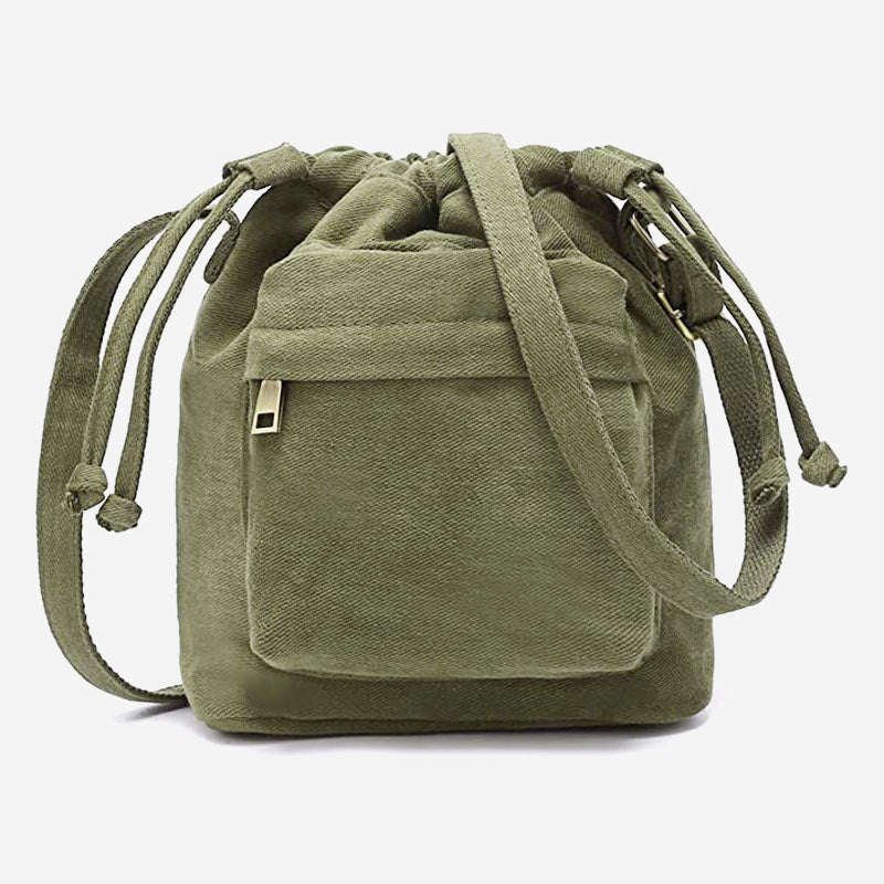 Cute Drawstring Bucket Crossbody Bag