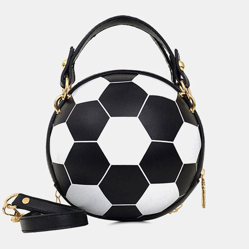 Unique Design Basketball Football Look Mini Round Bag