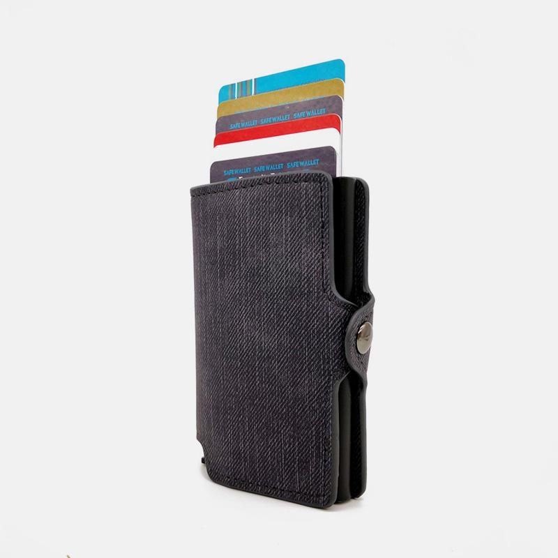 RFID Mini Slim Wallet With Metal Card Case