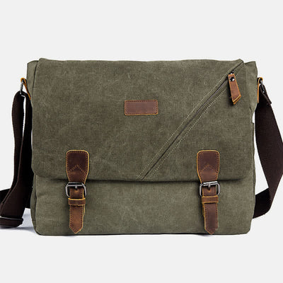 Men's Canvas Messenger Bag Retro Shoulder Crossbody Backpack Bags Purse