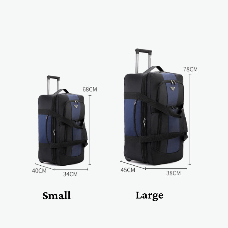 Oxford Pull Rod Luggage Bag For Travel Folding Duffle Bag