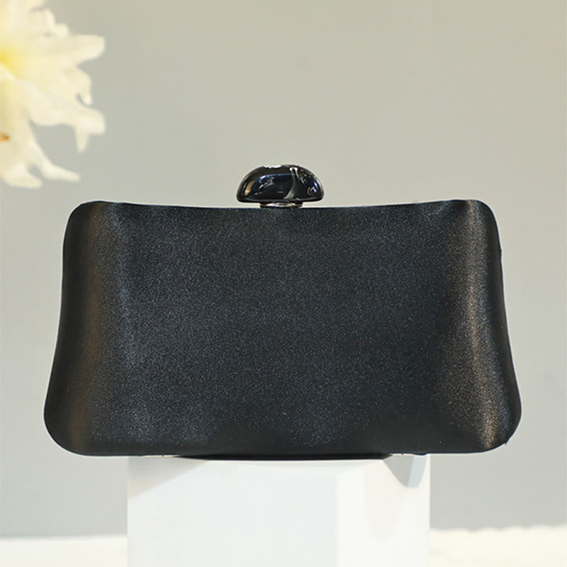 Evening Bag For Women Simple Solid Color Clasp Square Clutch