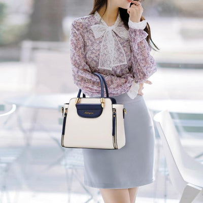 Elegant Top Handle Satchel Crossbody Bag