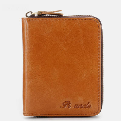 Vertical Multi-Slot Retro RFID Leather Wallet