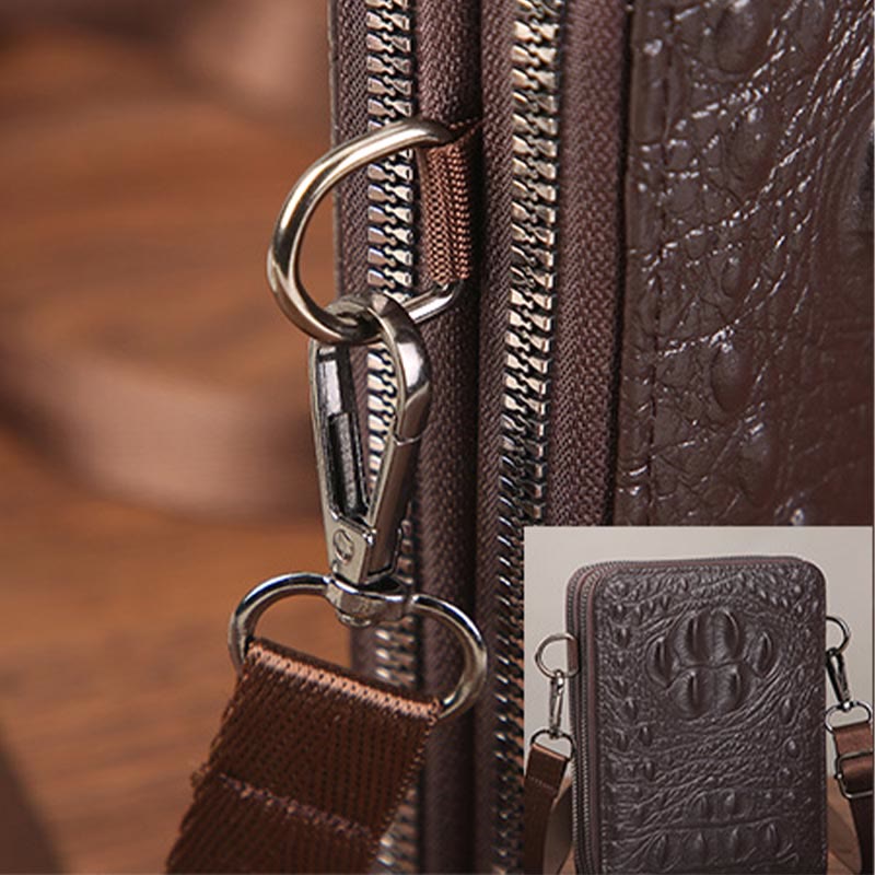 Detachable Strap Phone Bag For Women Embossing Leather Crossbody Bag