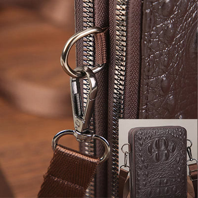 Detachable Strap Phone Bag For Women Embossing Leather Crossbody Bag