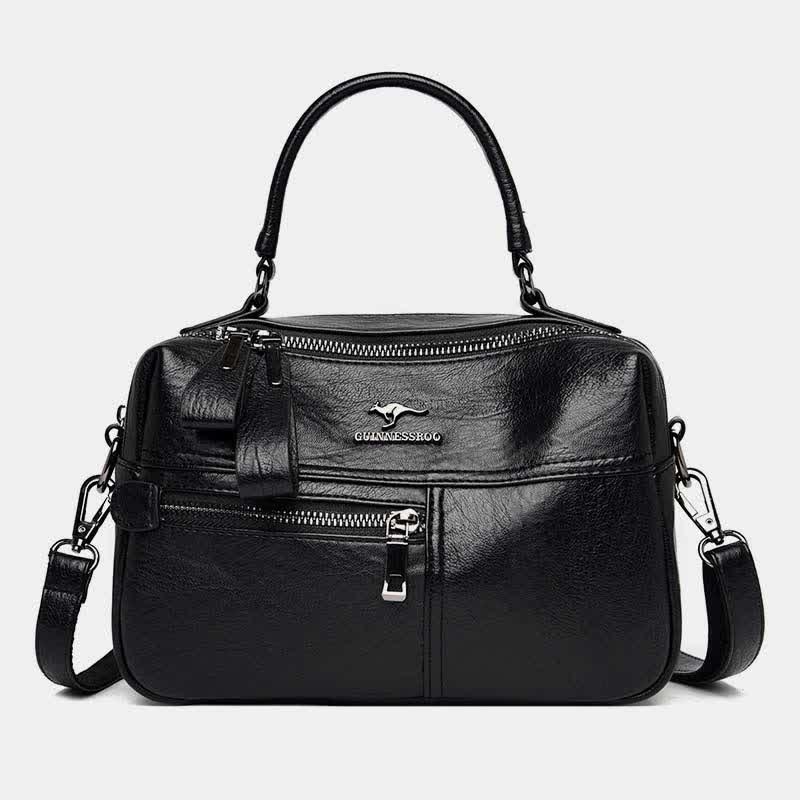 Crossbody Satchel for Women Double Compartment Handbag Purse with Top-Handle