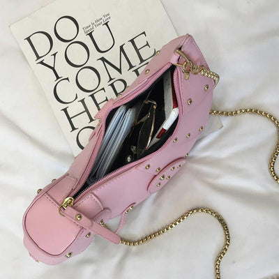 Women Mini Crossbody Bag Cute Dinosaur Shape Chain Strap Crossbody Shoulder Bag