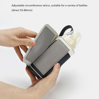 Water Bottle Carrying Case For Baby Portable Leather Adjustable Heating Cup Set