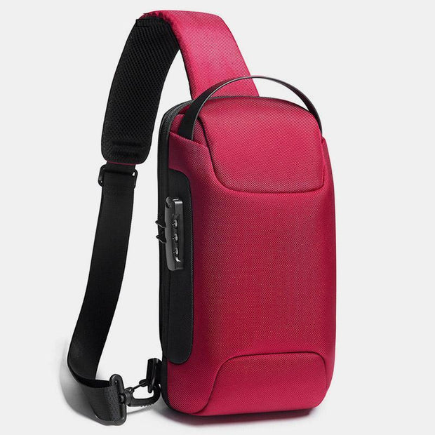 Waterproof Sling Bag With USB Charging Port