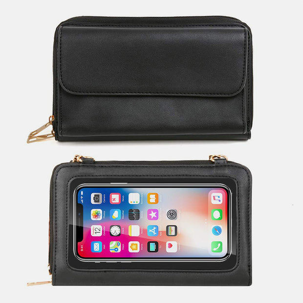 RFID Multi-Compartment Phone Purse With Clear Window(Buy 2 Get 15% Off, CODE:B2)