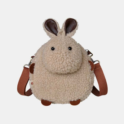 Cute Plush Bunny Crossbody Bag Fluffy Rabbit Shoulder Bag Handbags