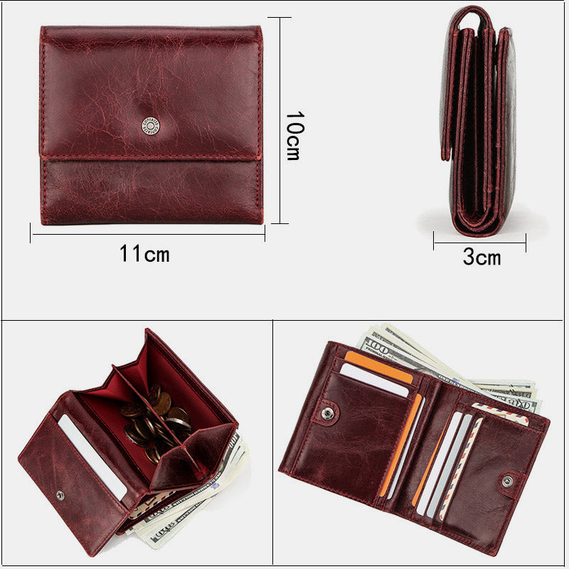 RFID Anti-Theft Genuine Leather Wallet