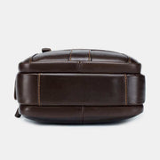 Multi-pocket Real Leather Small Messenger Bag Shoulder Purse Travel Carry Bag
