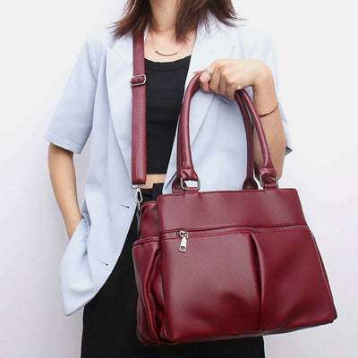 Multi-Compartment Large Capacity Elegant Tote Bag