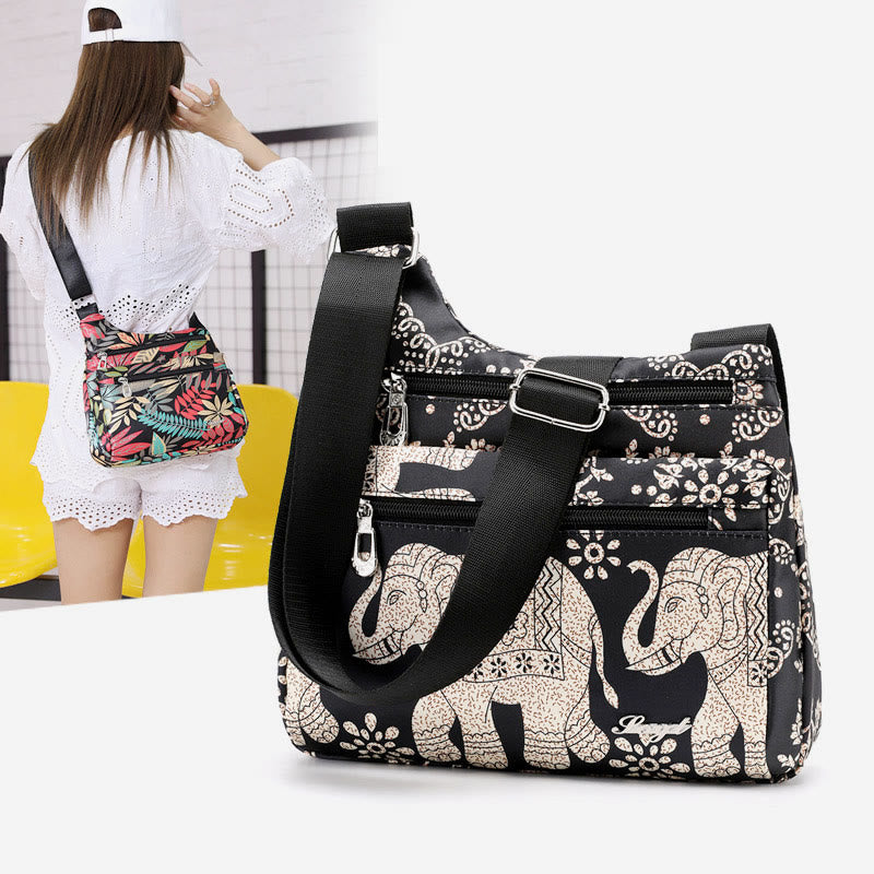 Crossbody Bag for Women Folk-Custom Ethnic Printing Nylon Satchel