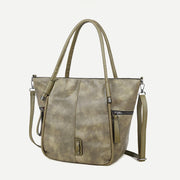 Tote Bag for Women Vintage Large Capacity PU Leather Handbag