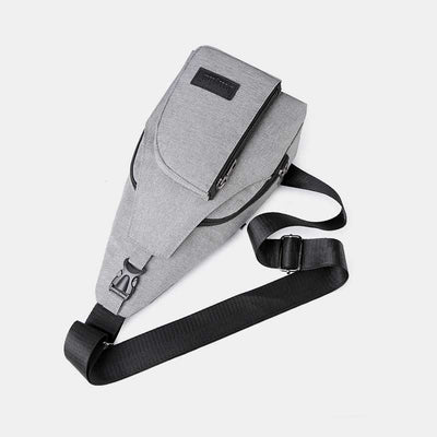 Sling Bag for Men Lightweight Gray Hiking Crossbody Shoulder Bag